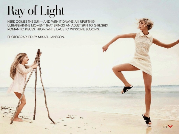 "Thiên thần nước Mỹ" Karlie Kloss đẹp nhẹ nhàng trên Vogue tháng 4